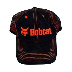 Bobcat Hat Men One Size Black Cap Snapback Adjustable Trucker Outdoors Workwear